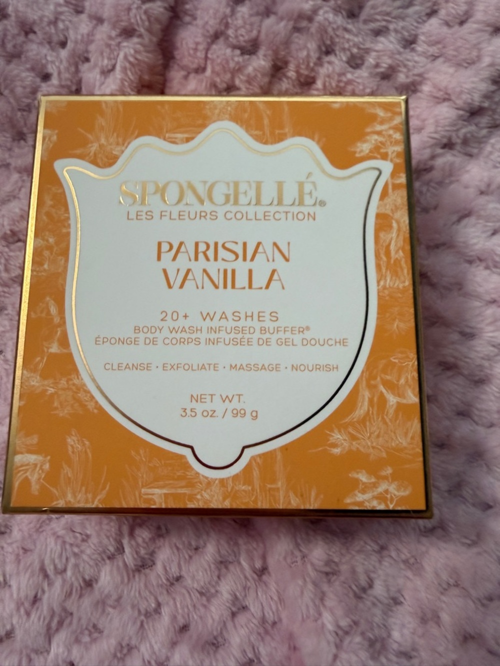 Spongellé Parisian Vanilla Exfoliant - Orange & White Packaging
